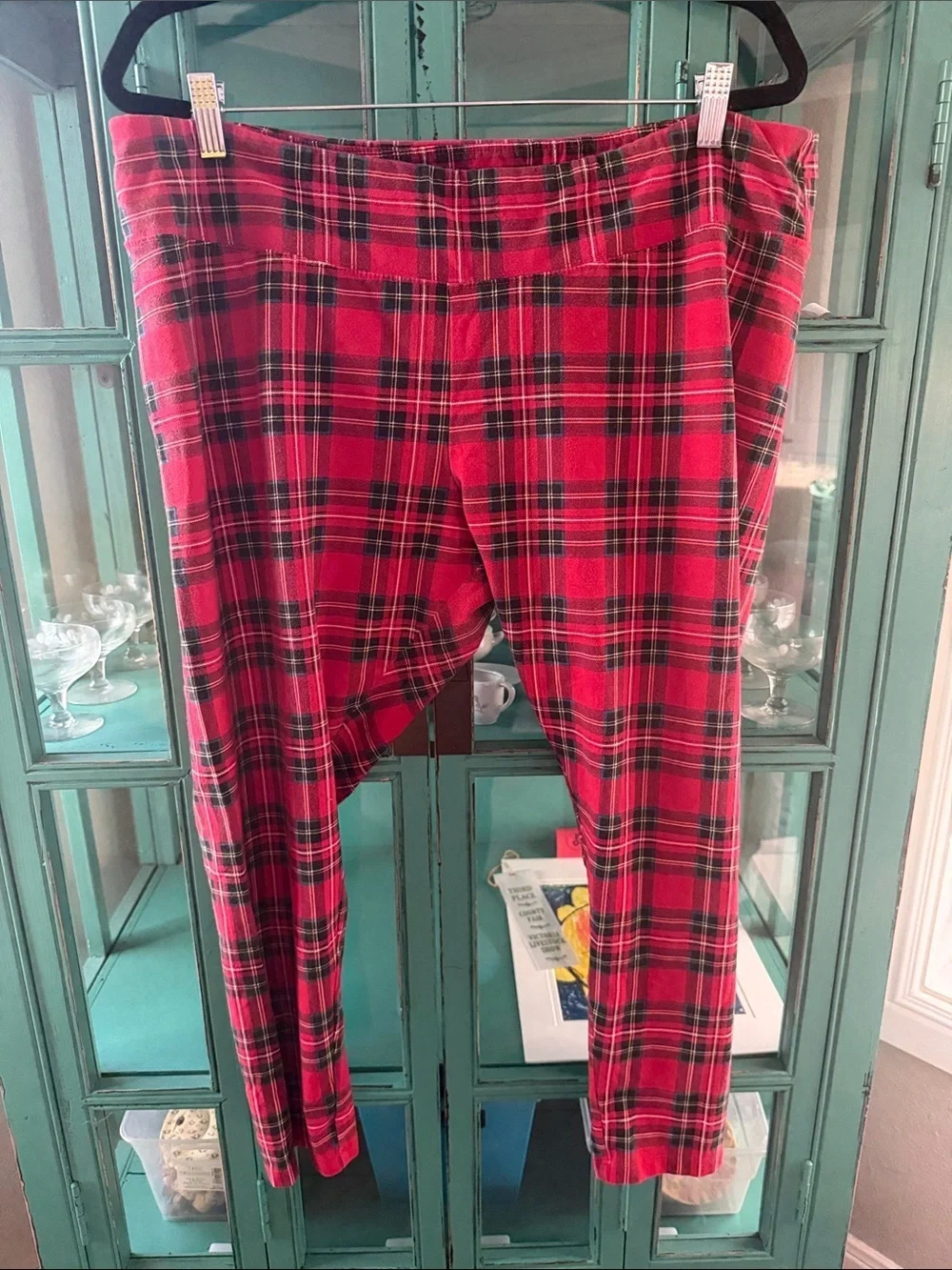 J. Crew Red Plaid Tartan Leggings